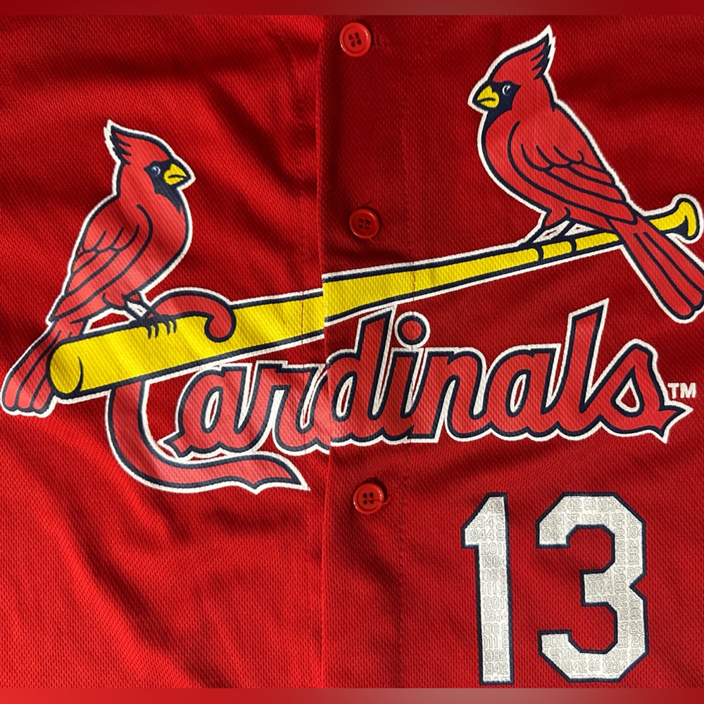 St Louis Cardinals Mens XL Jersey Matt Carpenter Red Ford Baseball Sz XL - Picture 3 of 7